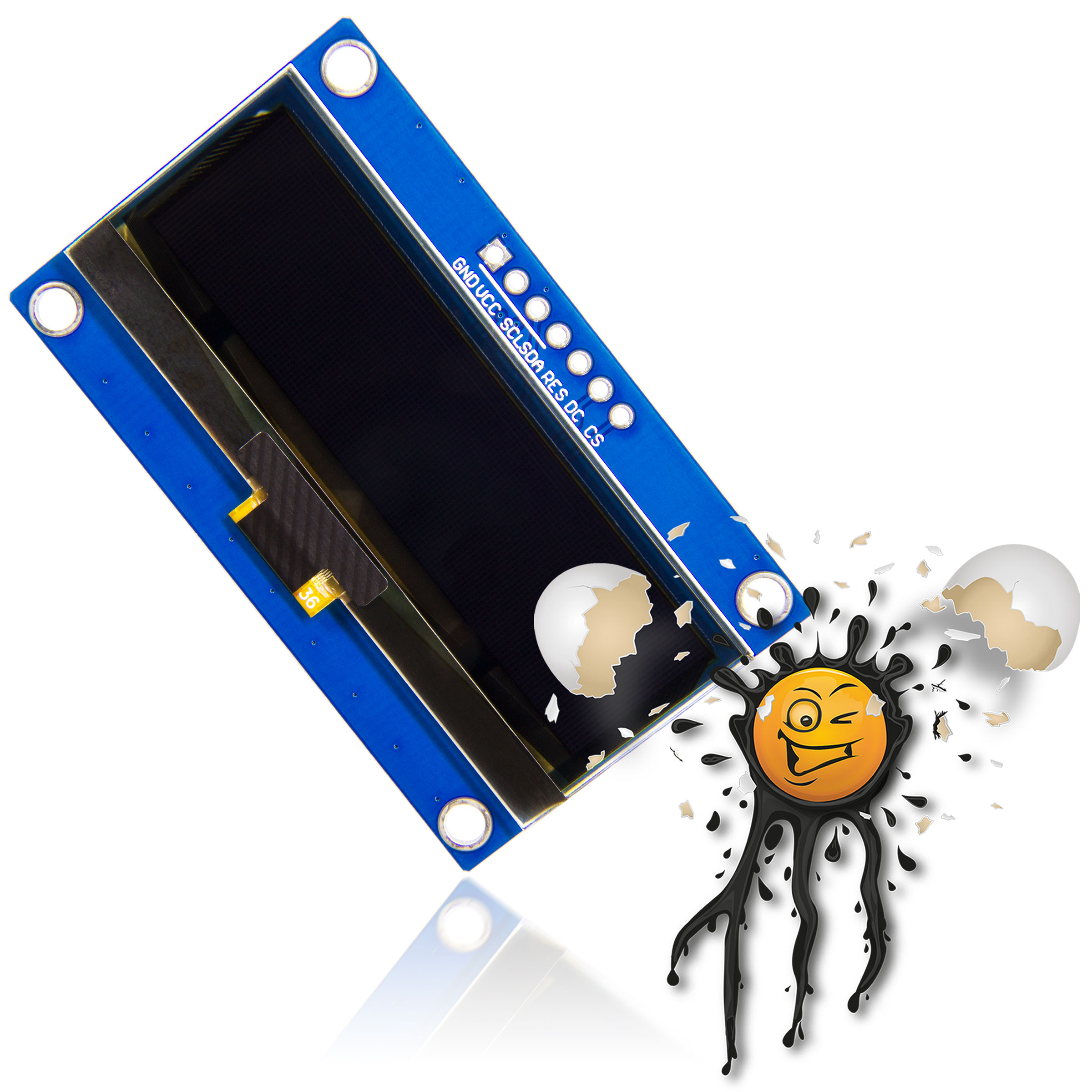 2,05 SSD1309 I2C SPI Driver OLED LCD Display 128×32 – Bild 4
