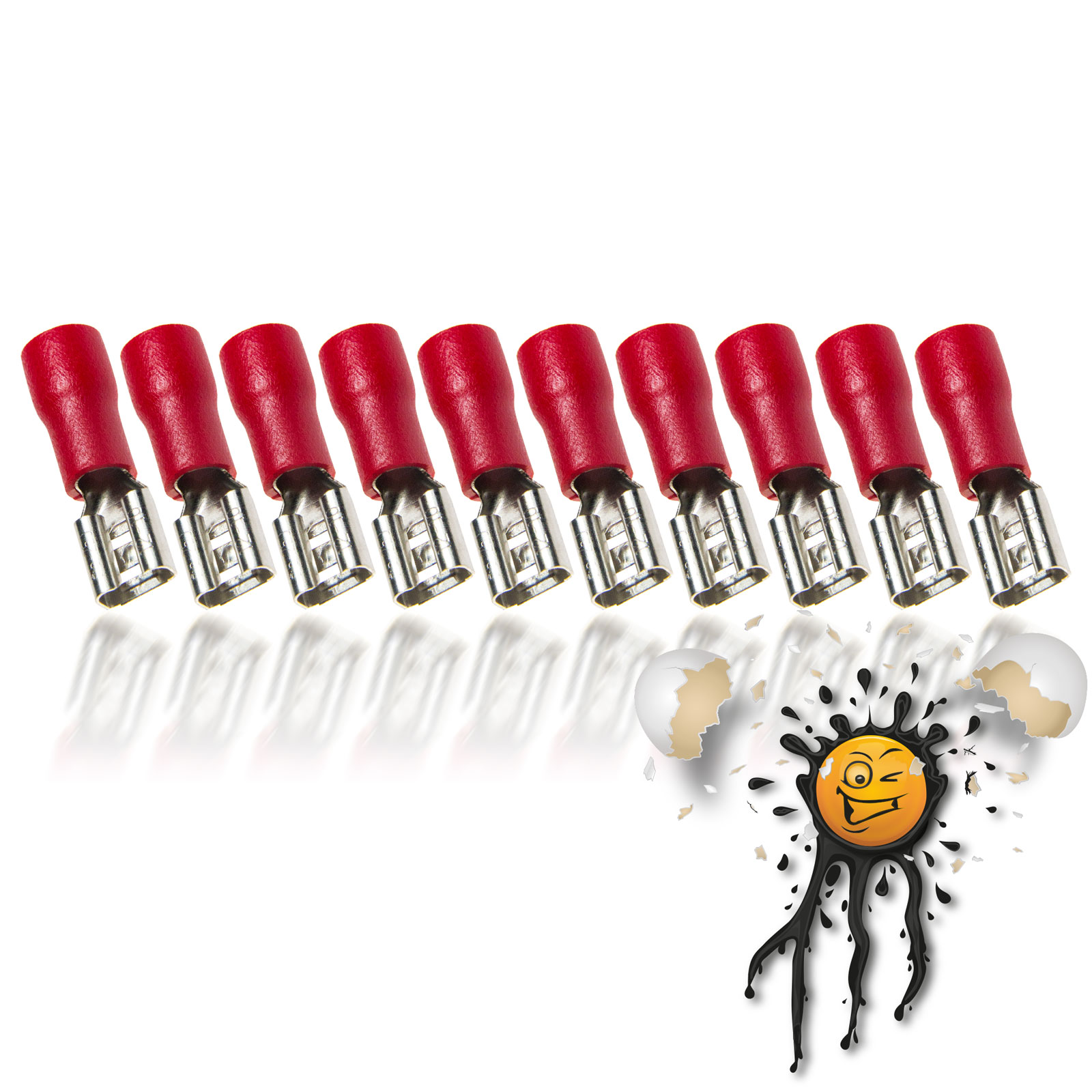 10 Teile / Items Quetsch Verbinder Buchse Female 6,3mm Bullet Set D1 – Bild 4