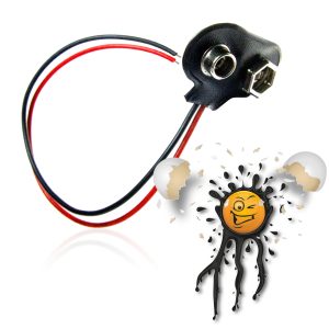 9V Batterie Snap on Clip Adapterkabel Kabelanschluss mittig