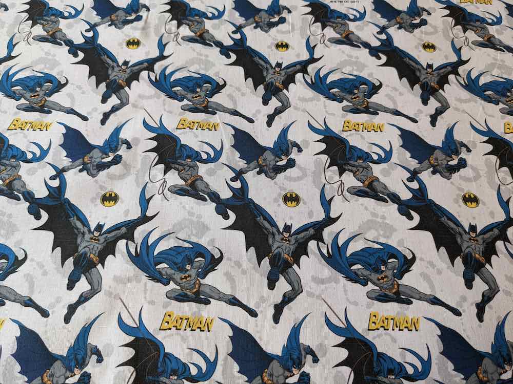 Baumwollstoff, Batman Motiv Blau Weiß – Bild 3