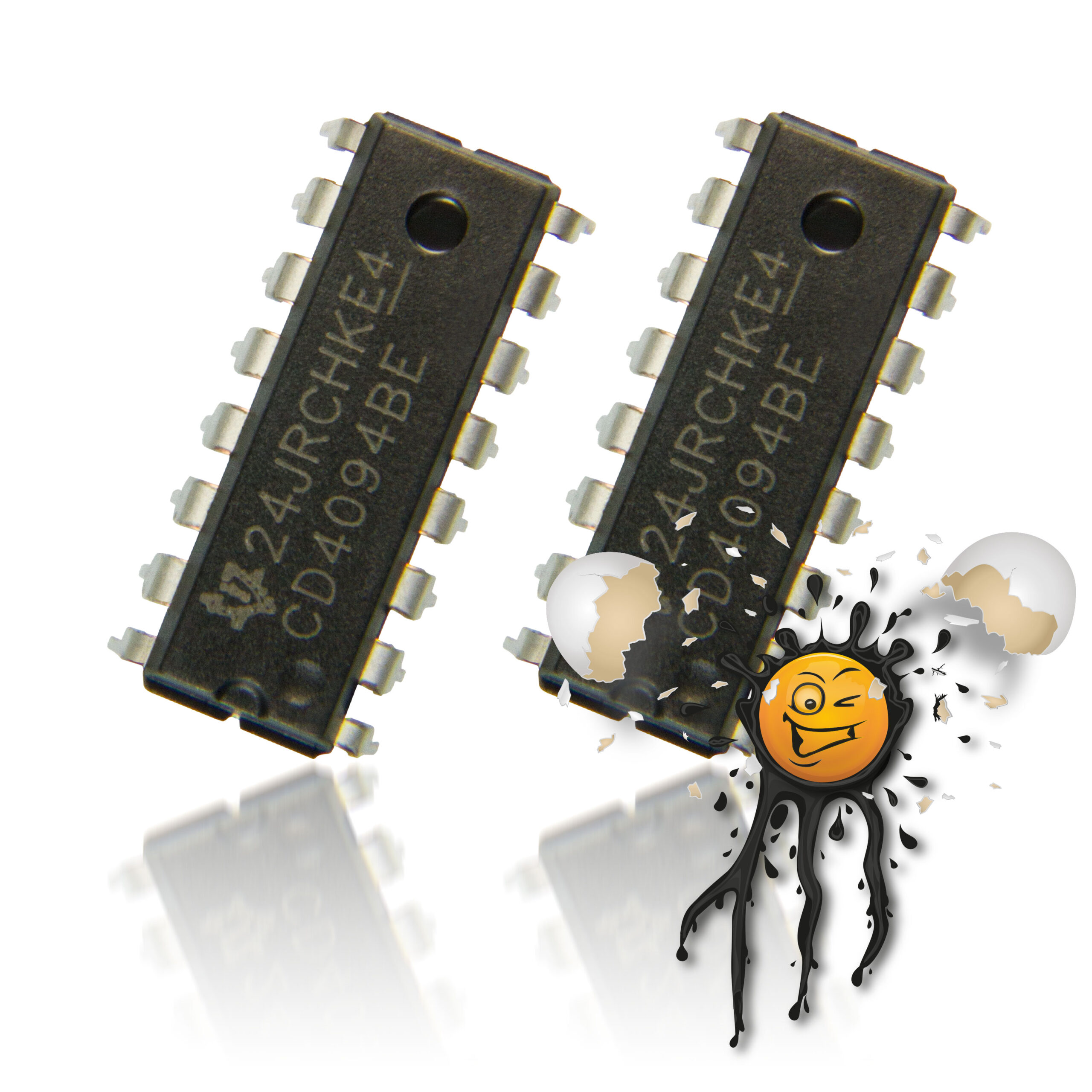 2 x CD4094BE 8 Stufen Schieberegister 8-stage shift register DIP16 IC – Bild 3
