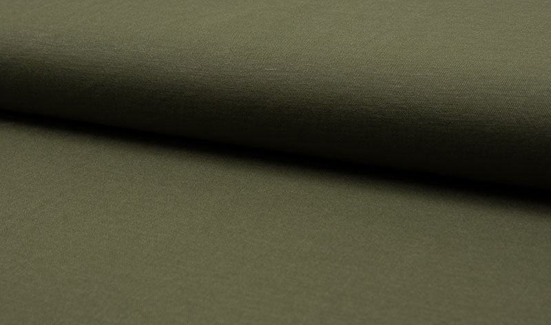 Leicht fallendes Mischgewebe, elastisch, Khaki – Lino