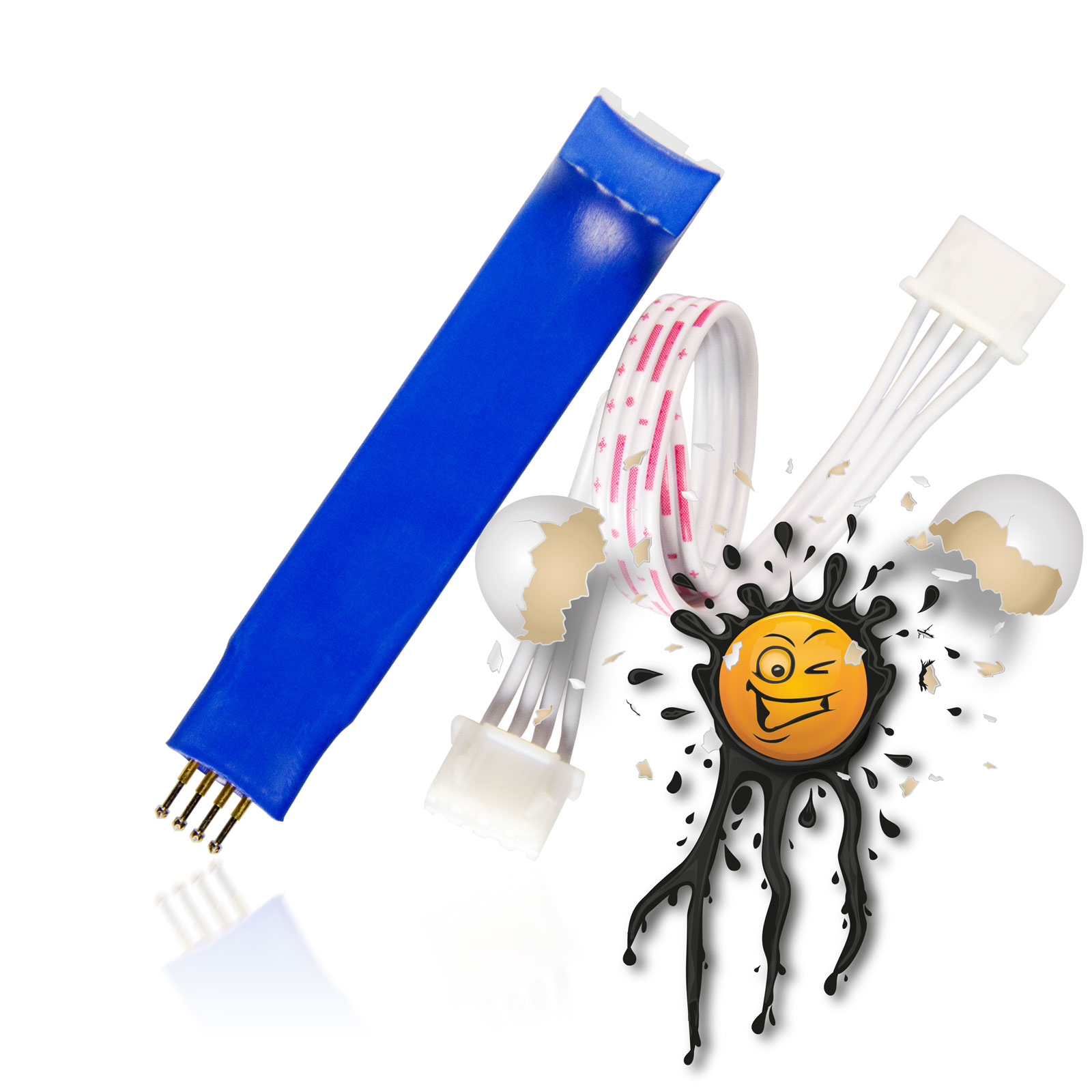 Pogo Pin Test Flash Programmier 4 Pin Adapter 2,00mm Pitch + JST-XH Kabel 20cm