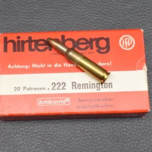 222 Rem., 10 Hirtenberger Patronen, TM-Spitz, 3,2g/50gr, zum Sonderpreis!