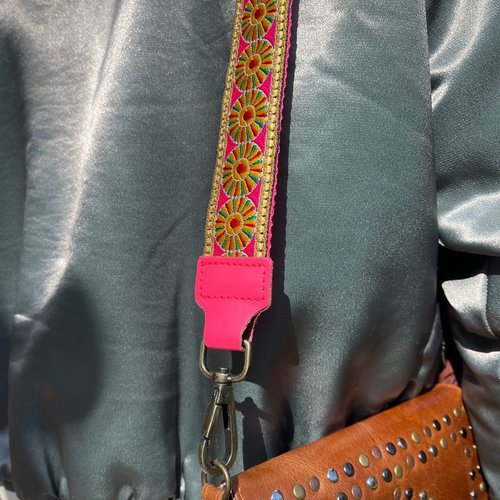 DWAM Taschengurt, Yellow Flower (antik-bronze Karabiner) – Bild 2