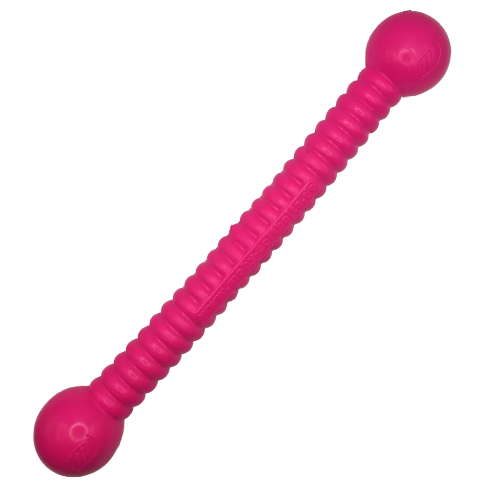 Moby Hundestock, extrem robust, PVC-frei, schwimmt, made in germany, 26x4cm, medium (orange, pink, türkis, gelb) – Bild 5